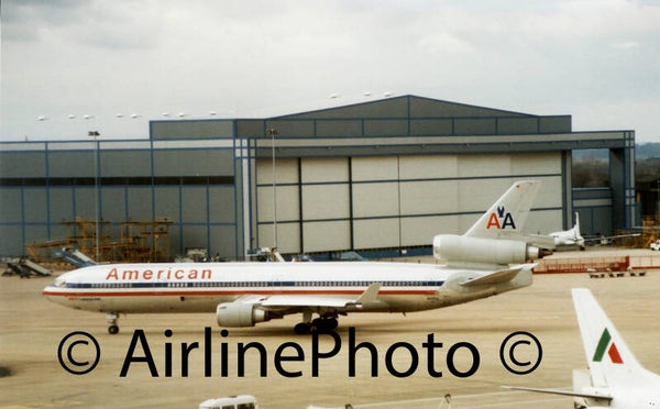 N 1753 McDonnell Douglas MD-11 American Airlines on taxi at Manchester Airport UK 04-04-1992