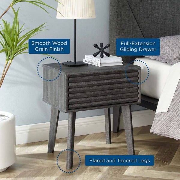 Modway  Render End Table Render End Table in Charcoa