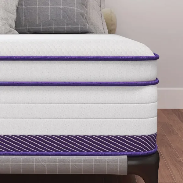 2"14" Gel Memory Foam Spring Hybrid Queen Mattress Twin Full King Size In A Box