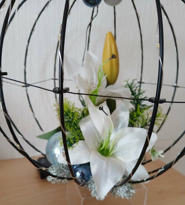 LED Twinkle Kugel blau