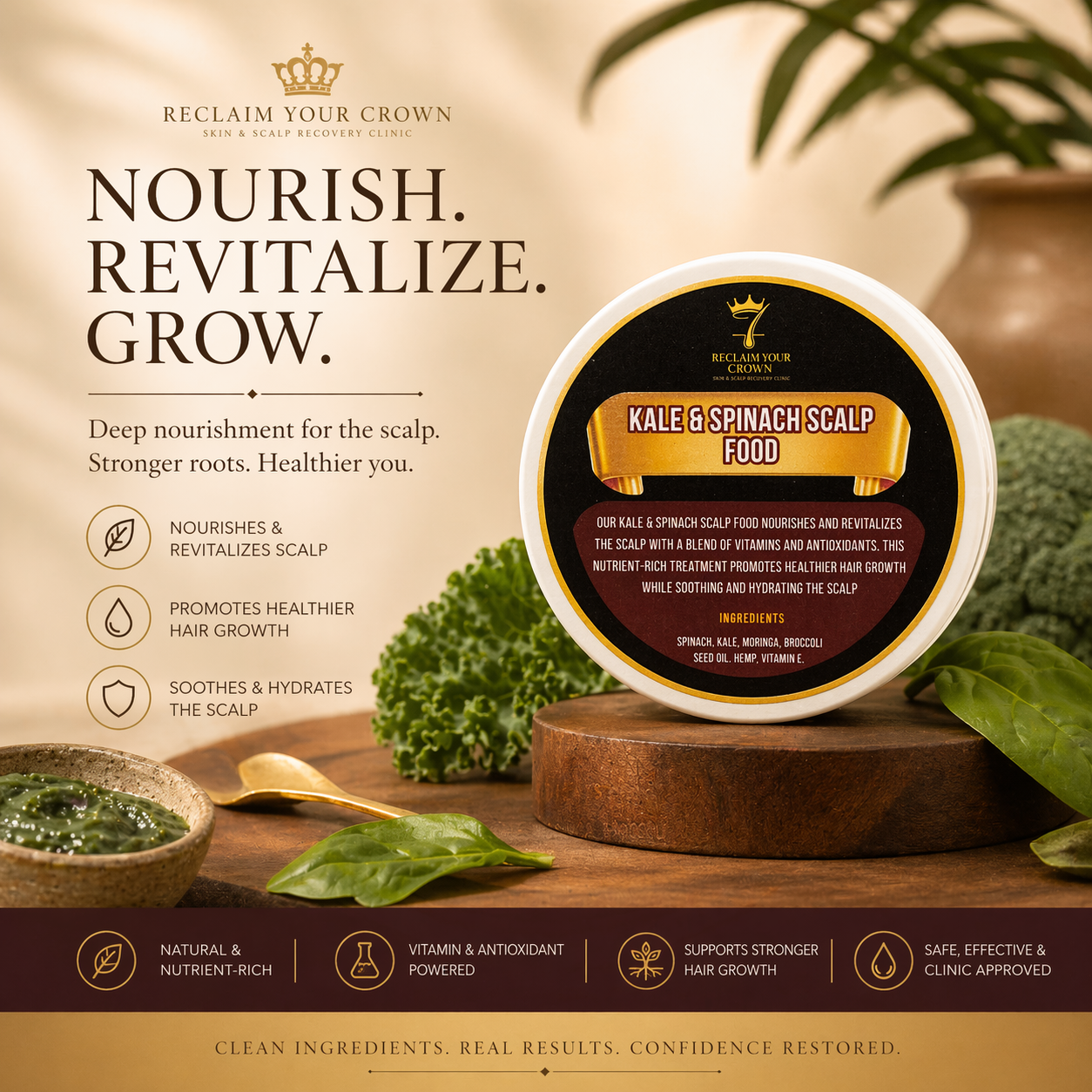 Kale & Spinach Scalp Food- 4 oz