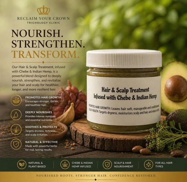 Hair & Scalp Treatment -Infused with Chebe & Indian Hemp 3 oz