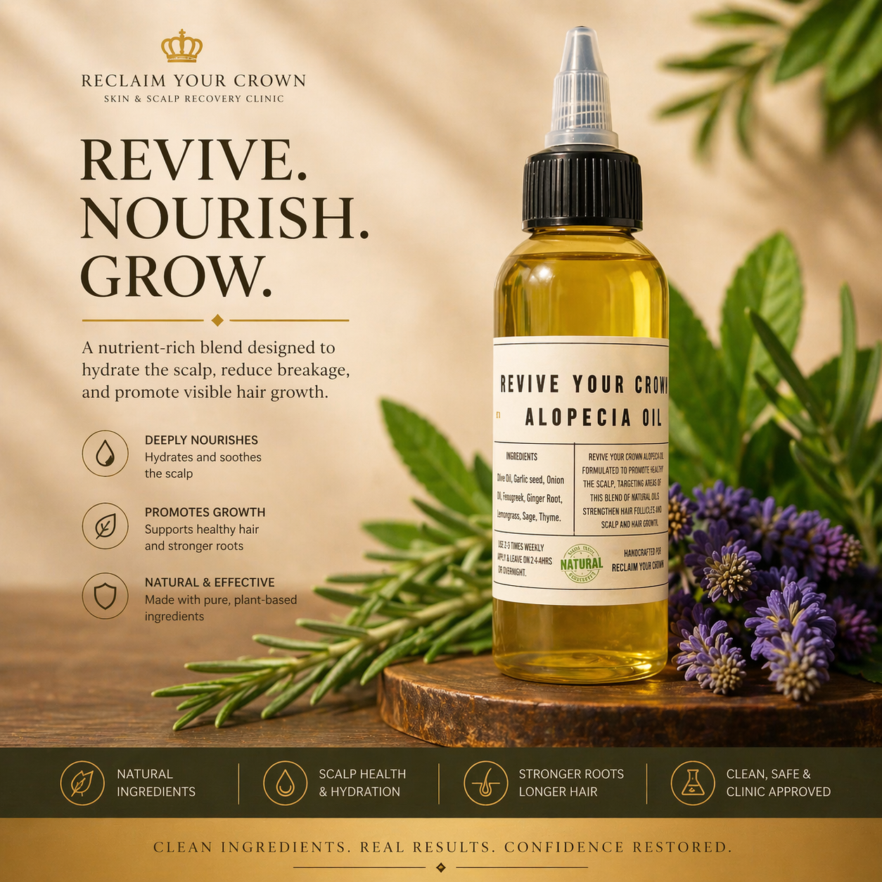 Revive Your Crown Alopecia Oil- 2 oz
