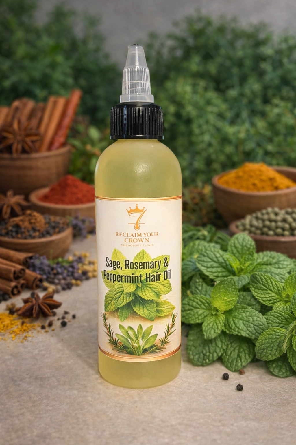 Sage, Rosemary & Peppermint Hair Oil- 4 oz