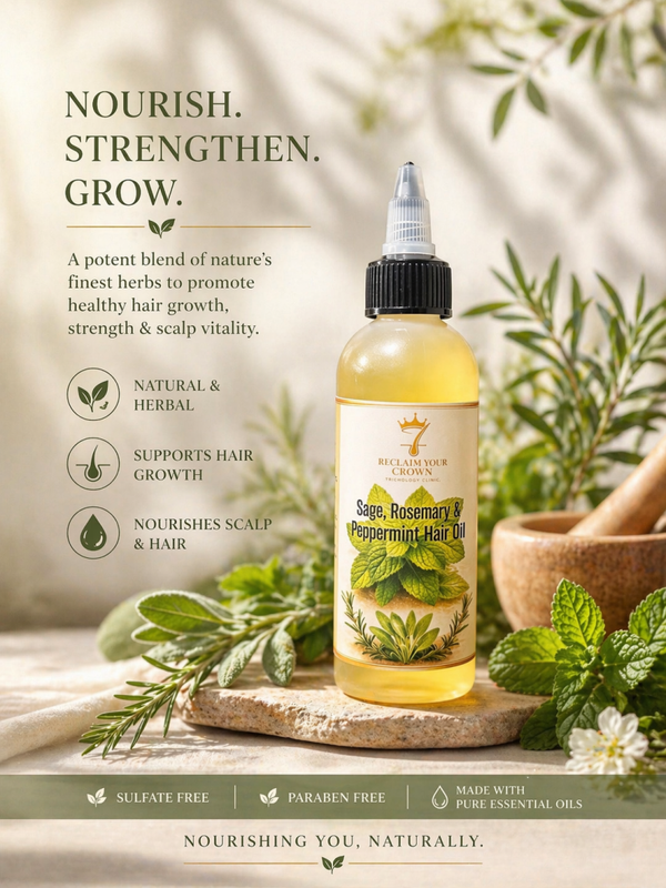 Sage, Rosemary & Peppermint Hair Oil- 4 oz