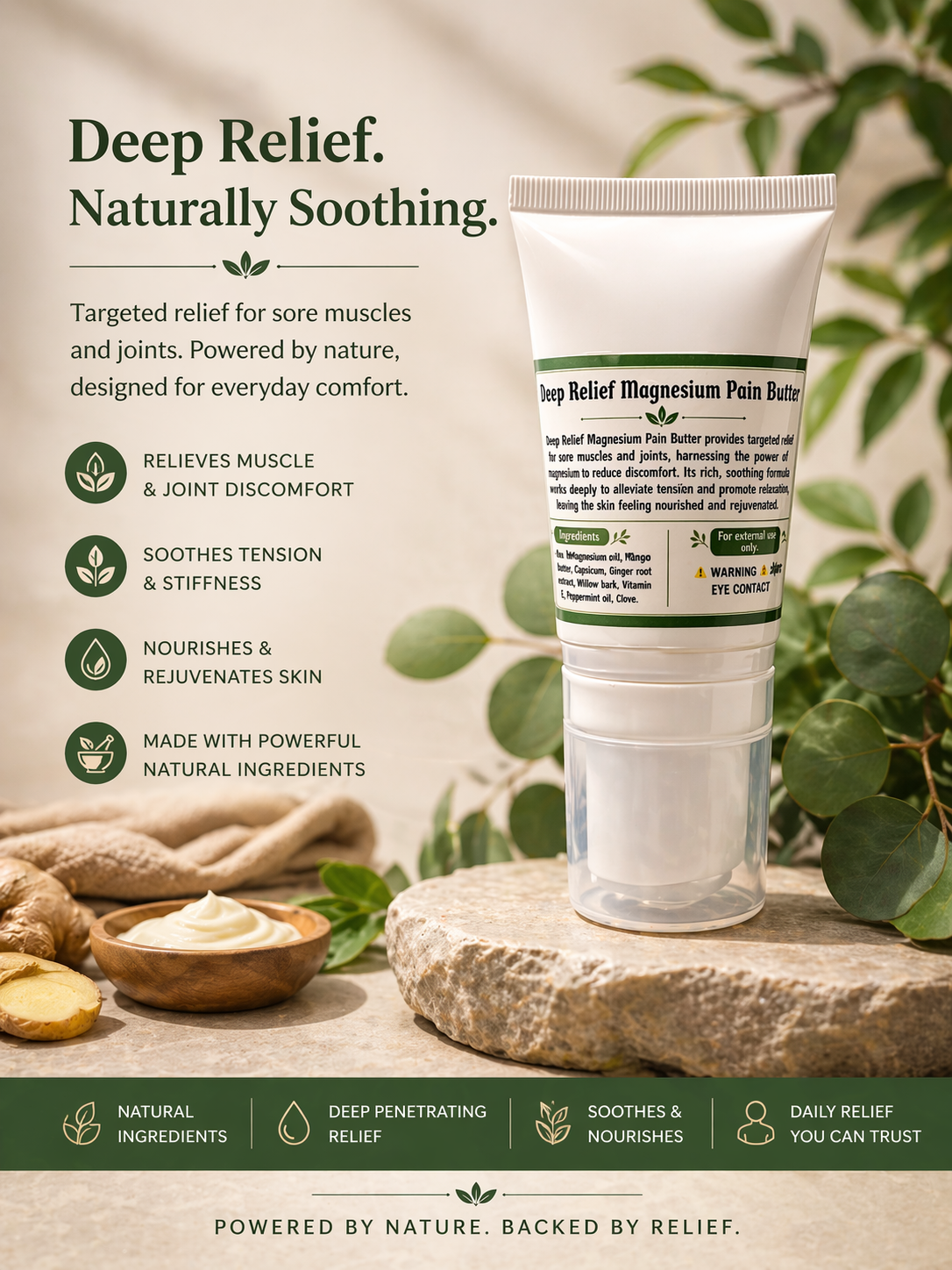 Deep Relief Magnesium Pain Butter- 4oz
