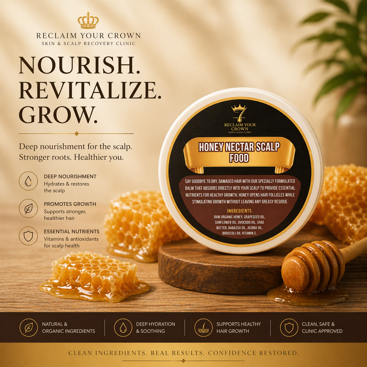 Honey Nectar Scalp Food- 4 oz