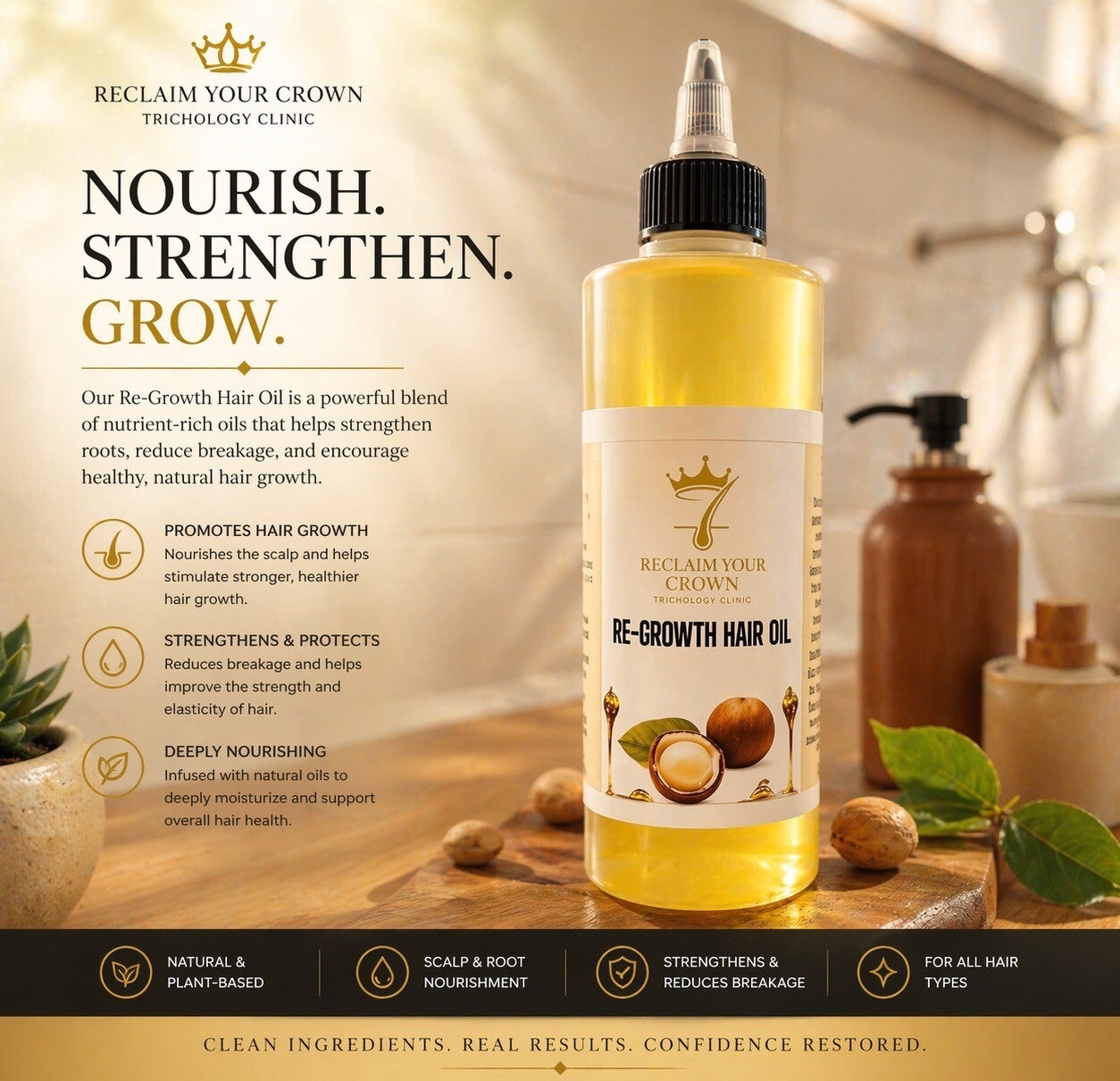 Re-Growth Hair Oil -8oz