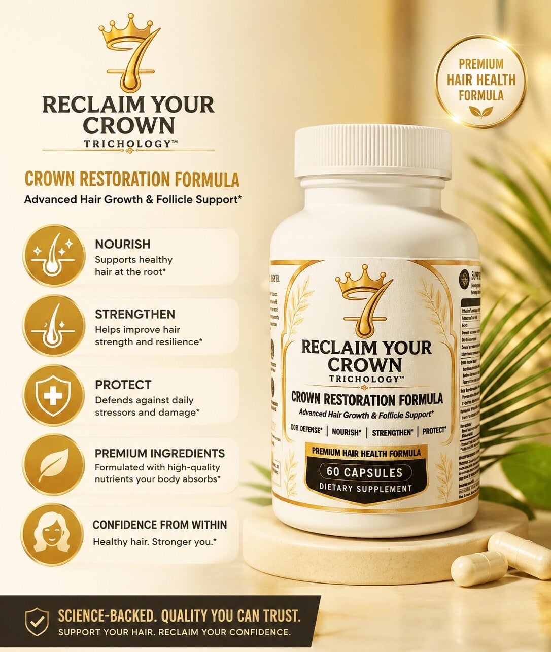 Crown Restoration Formula~ Advance Hair Growth & Follicle Support