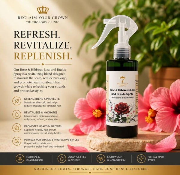 Rose & Hibiscus Locs and Braids Spray-7 oz
