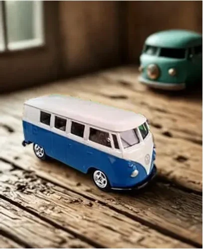 Handgemaakte VW Bus T1 Miniatuur (20cm)