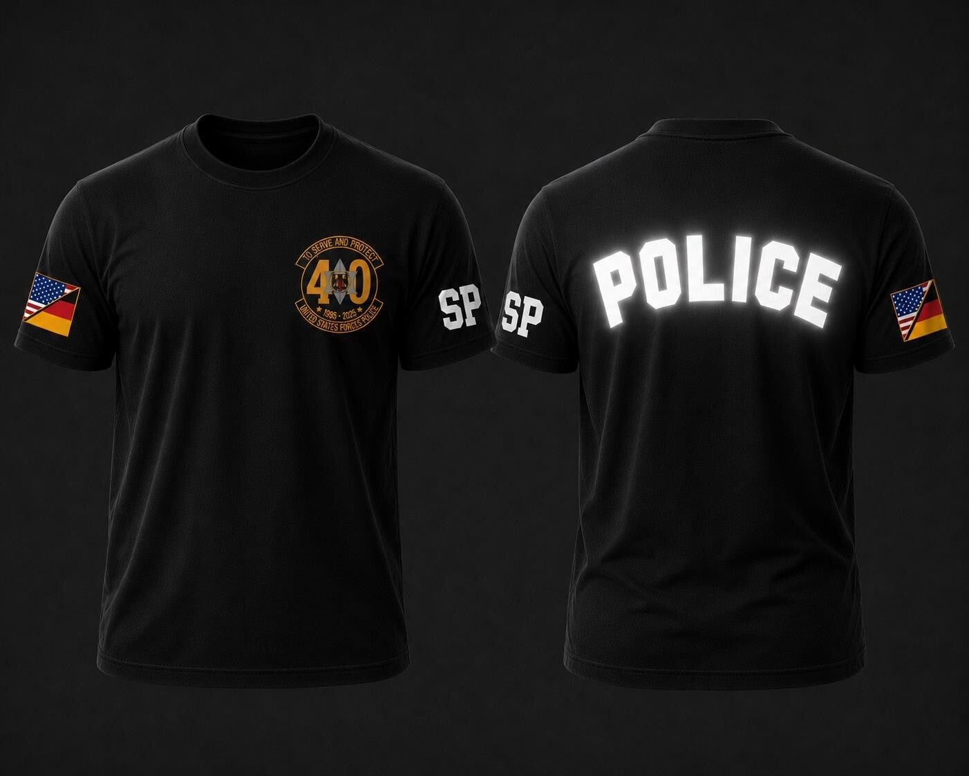 40th Anniversary Black T-Shirt (reflective)