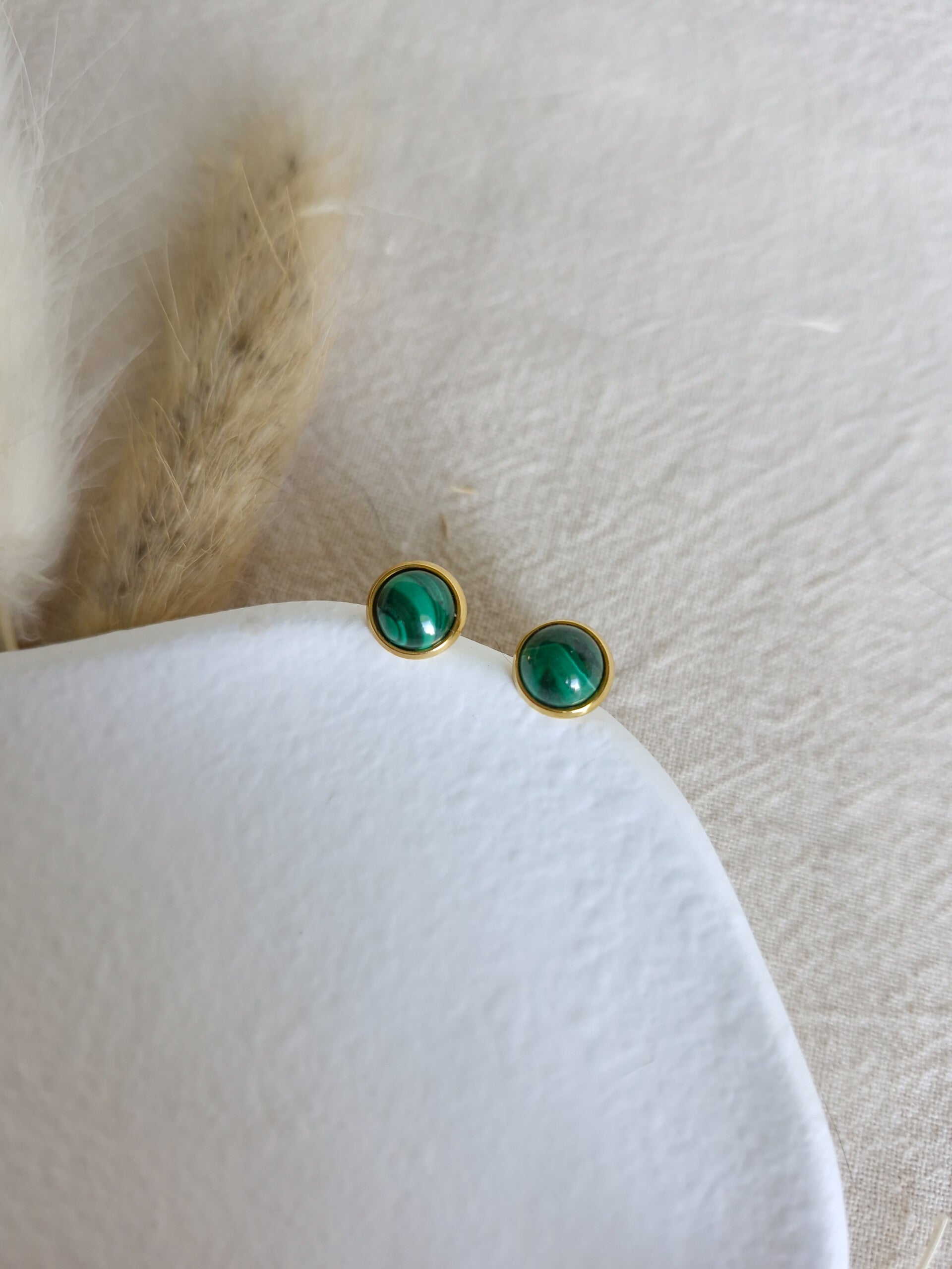 Boucles d'oreilles Eden Malachite