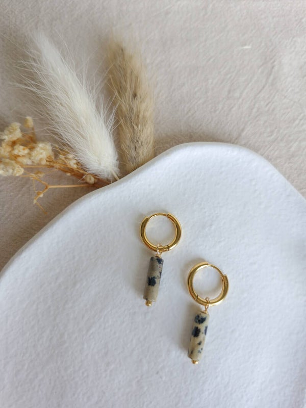 Boucles d'oreilles Penny Jaspe Dalmatien