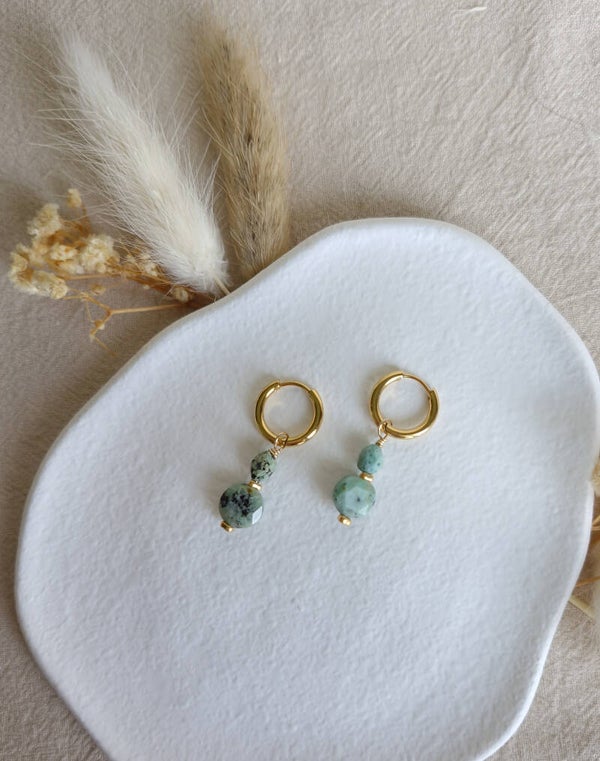 Boucles d'oreilles Lana Turquoise africaine