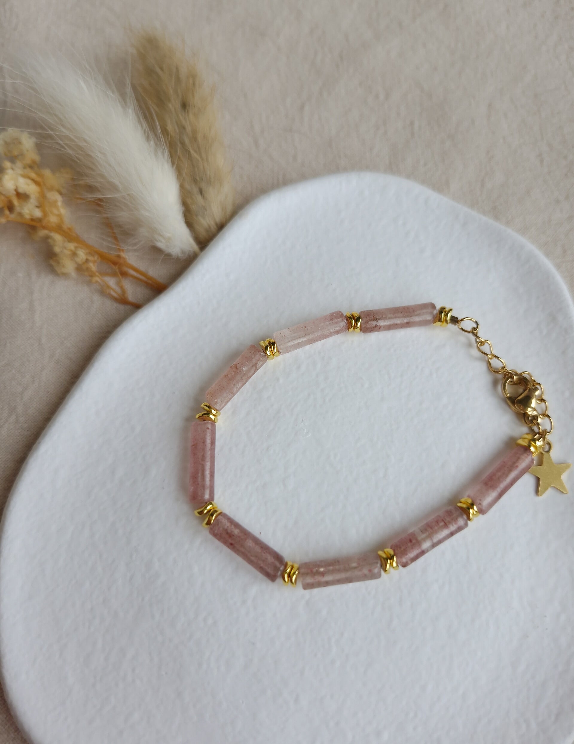 Bracelet Rosa Quartz Fraise