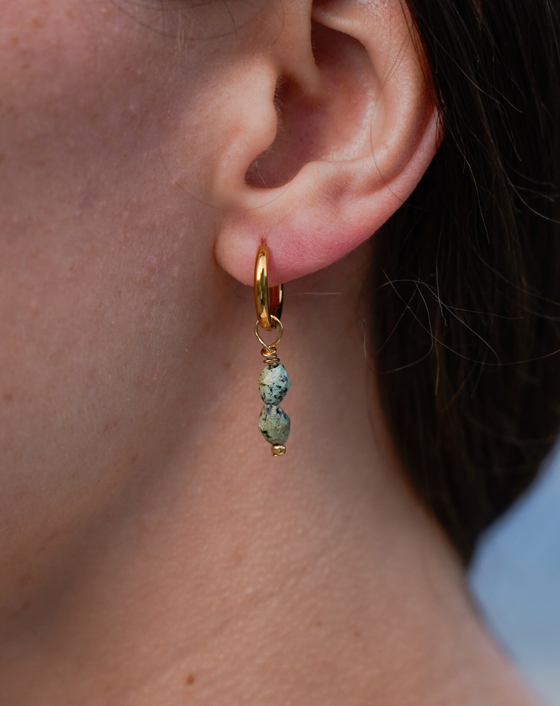 Boucles d'oreilles Olivia Turquoise africaine