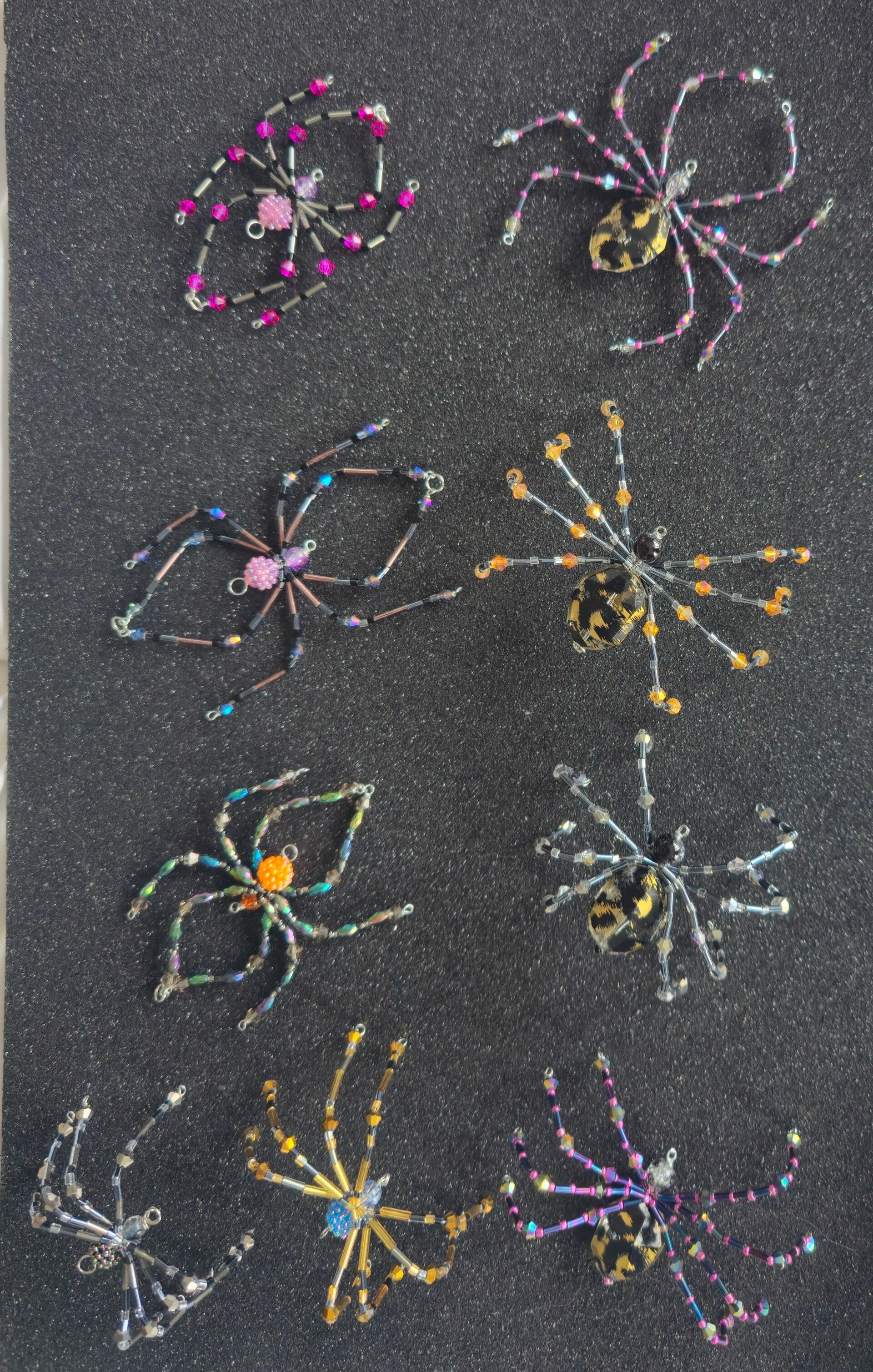 Beaded spiders
