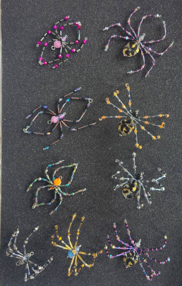 Beaded spiders