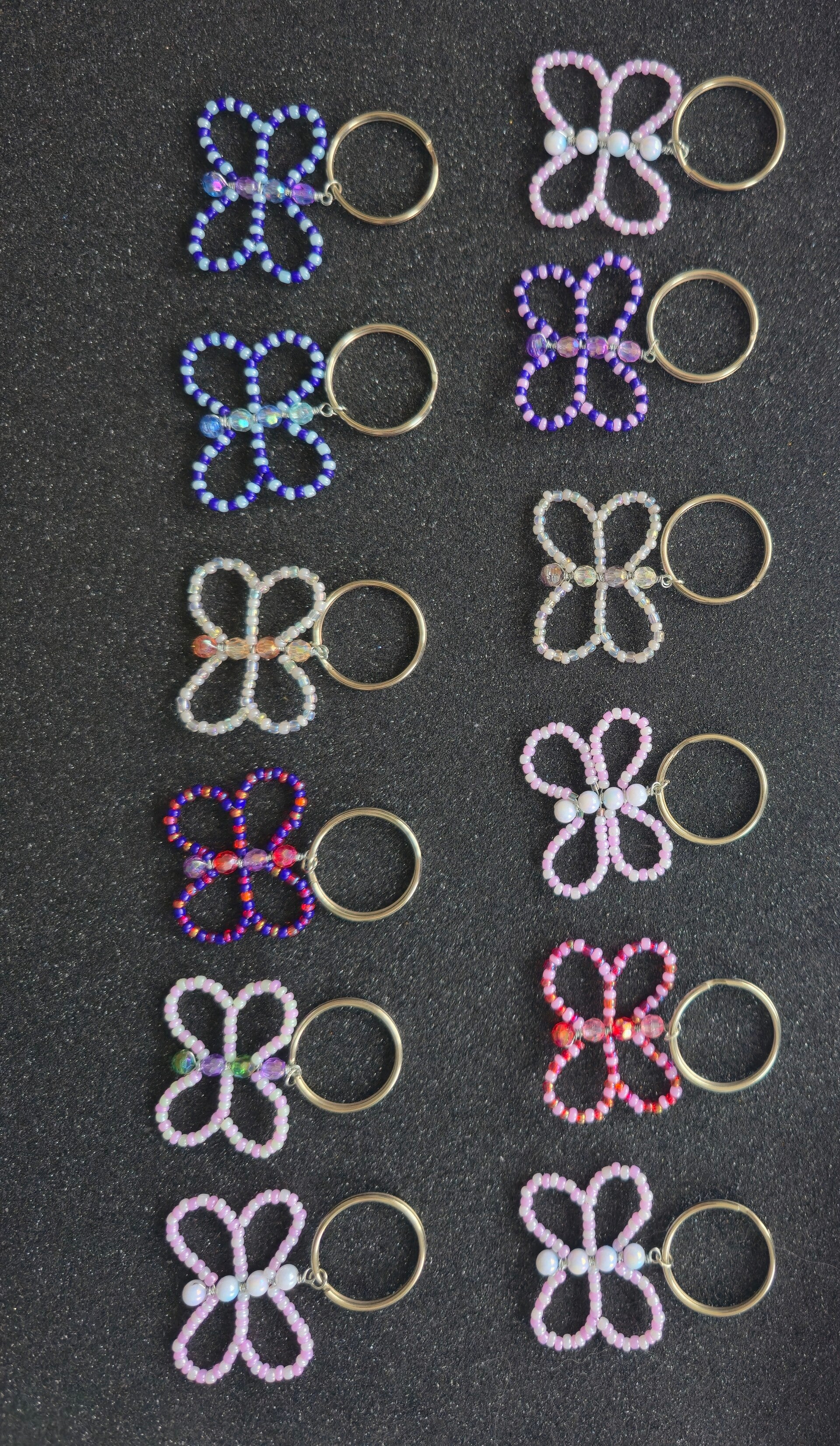 Beaded butterfly Keychains