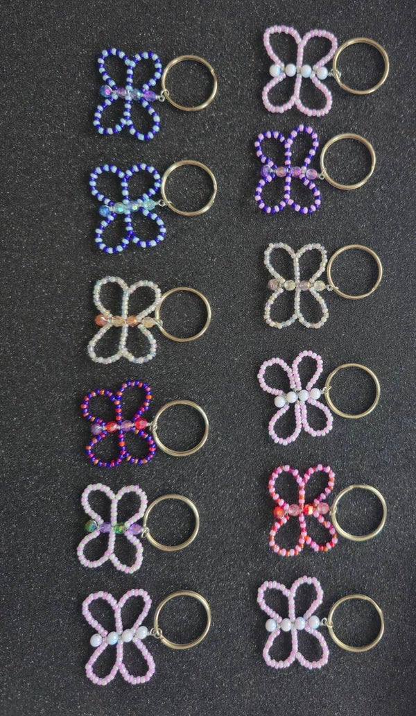 Beaded butterfly Keychains
