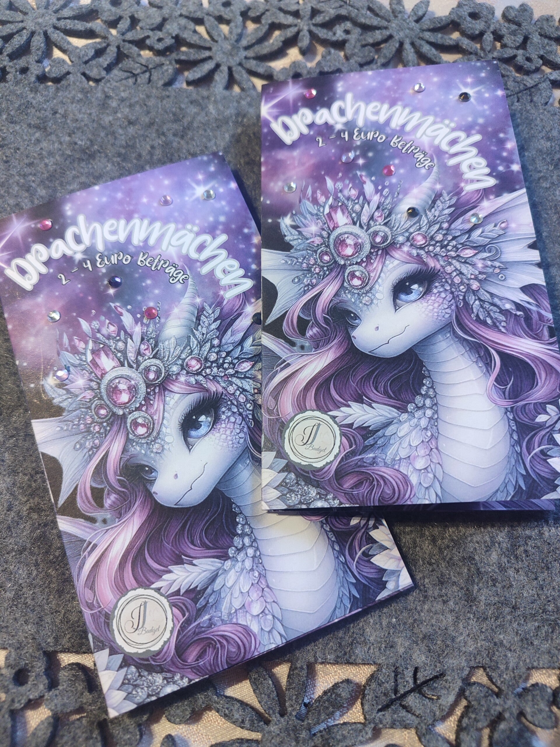 Drachenmädchen - Drachenreihe - 3 er Klappkarte