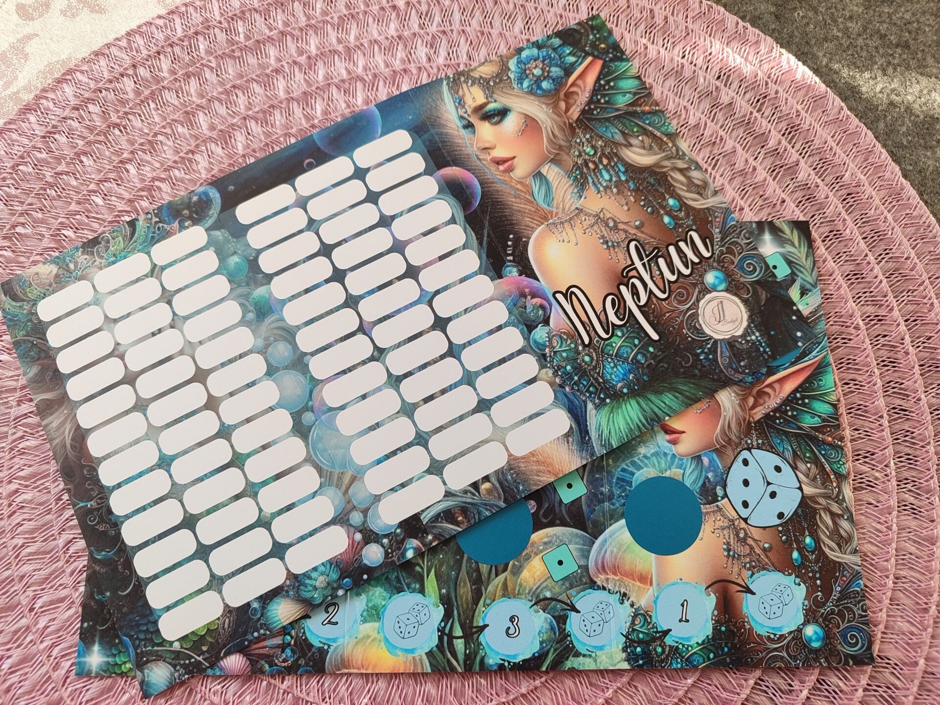 Neptun- 3 er Klappkarte