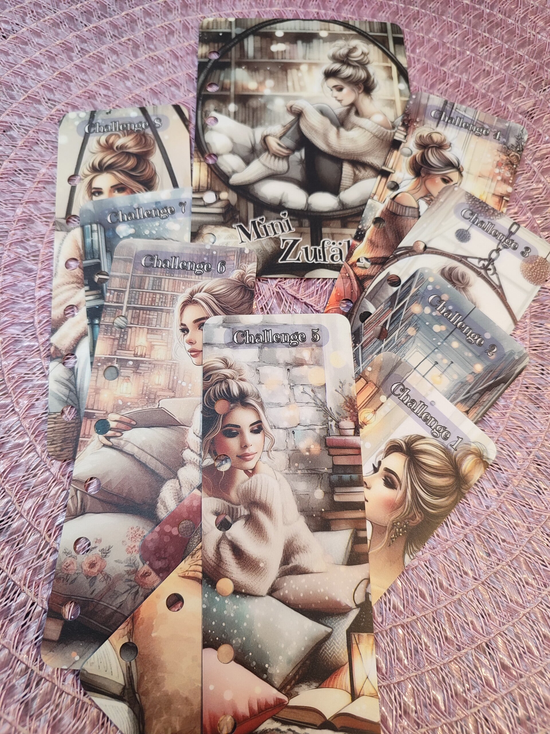 Büchermädchen - A7 Register -  Deckblatt  & Trennstreifen - A7