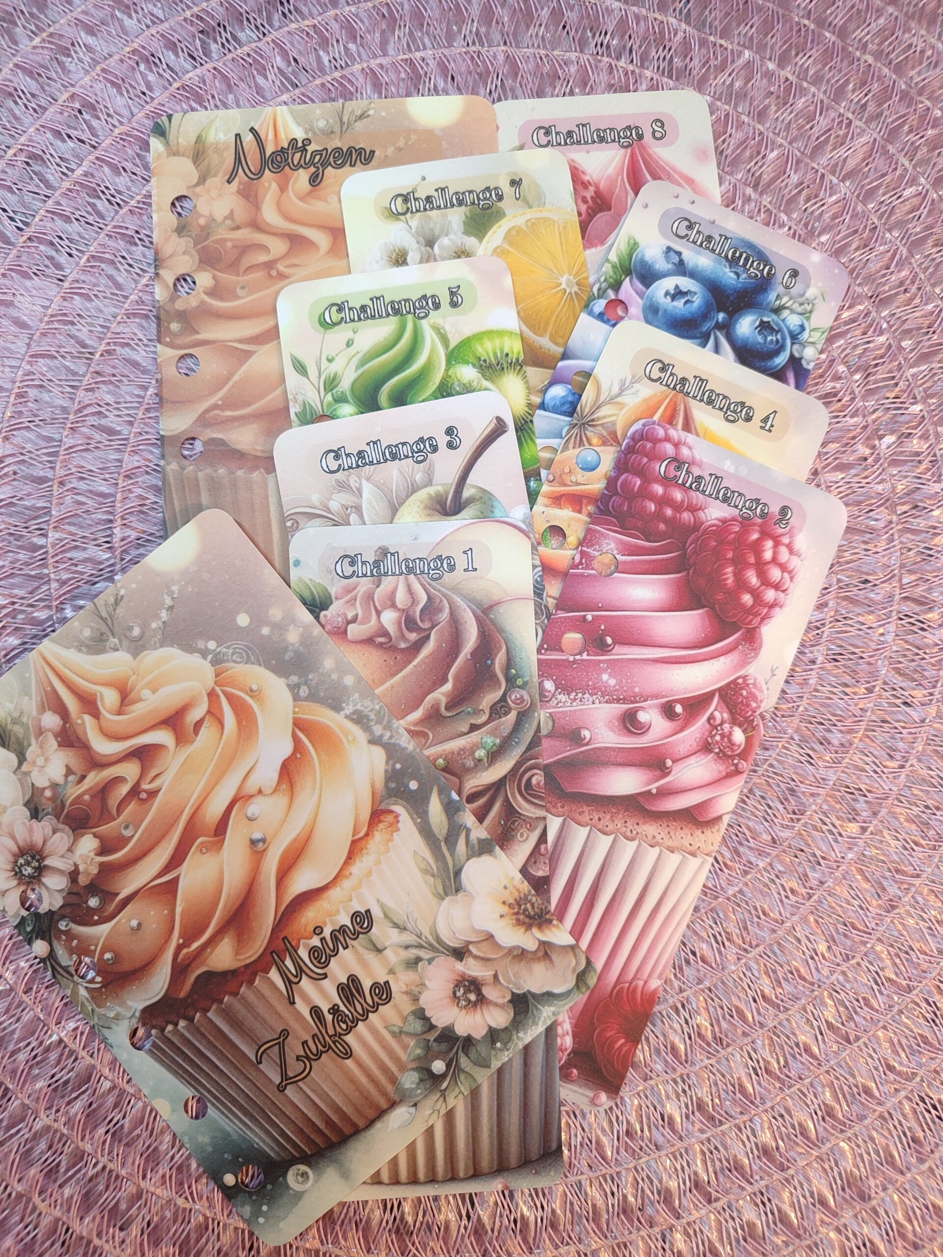 Cupcake Register -  Deckblatt  & Trennstreifen - A7