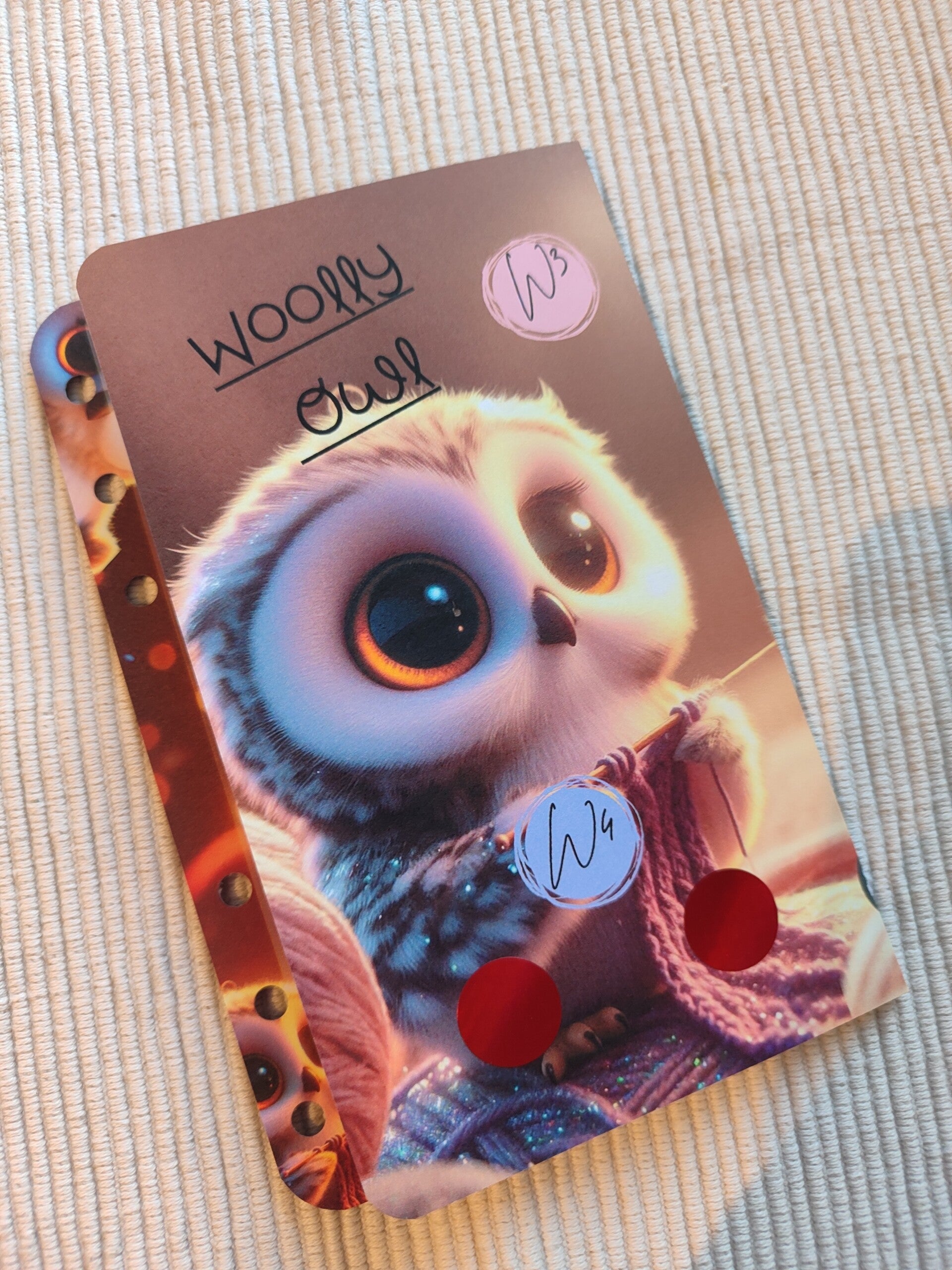 Wolly Owl  - A6 Einheftklappkarte