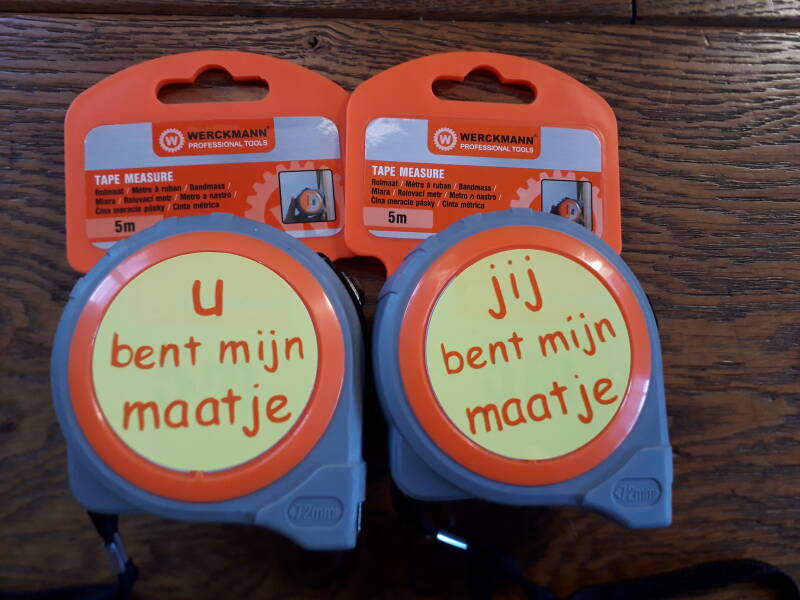 rolmaat met tekst