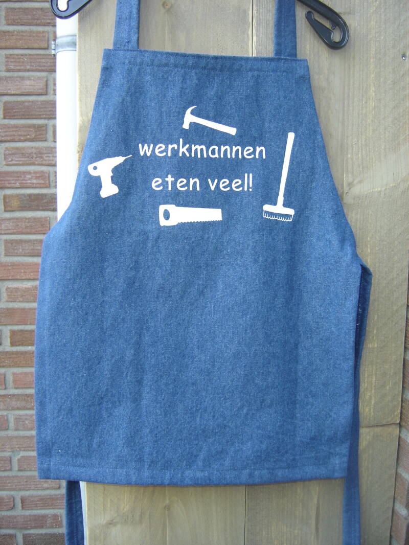 Schort met tekst