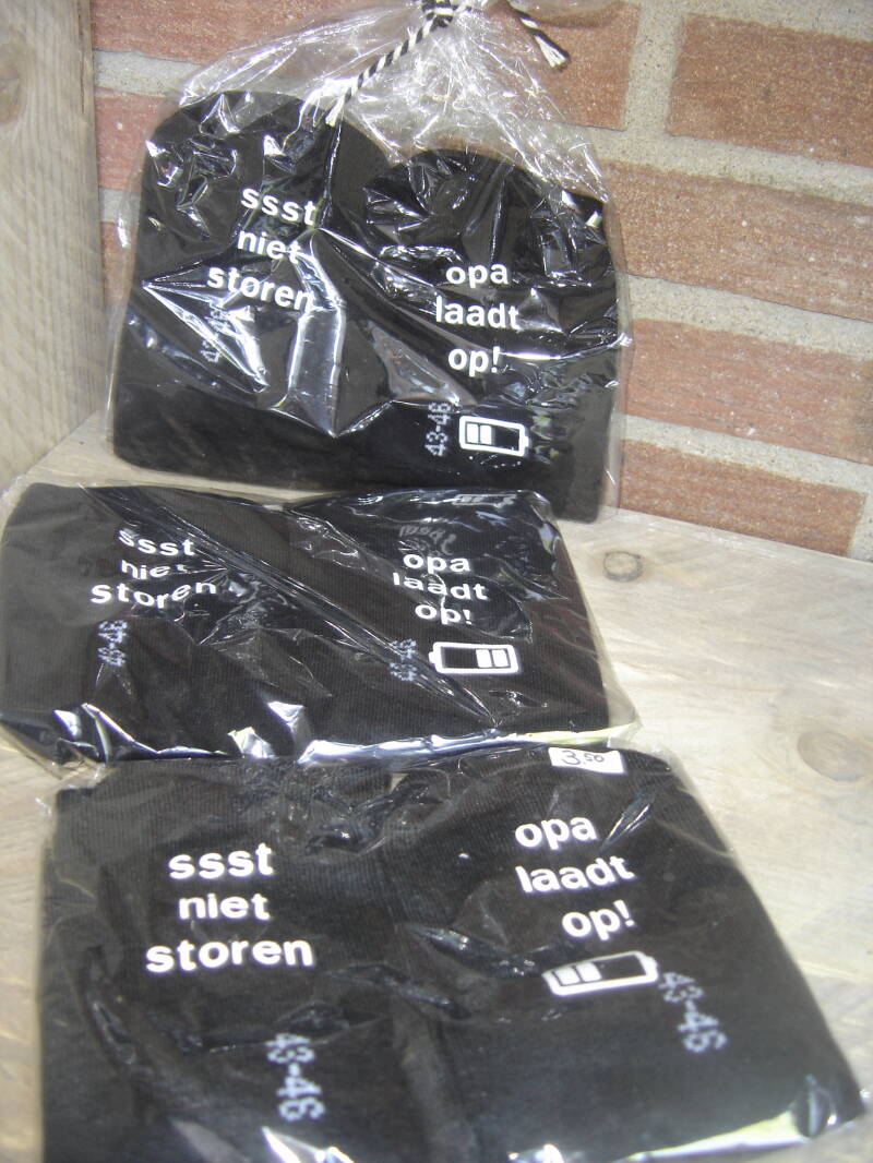 sokken met tekst