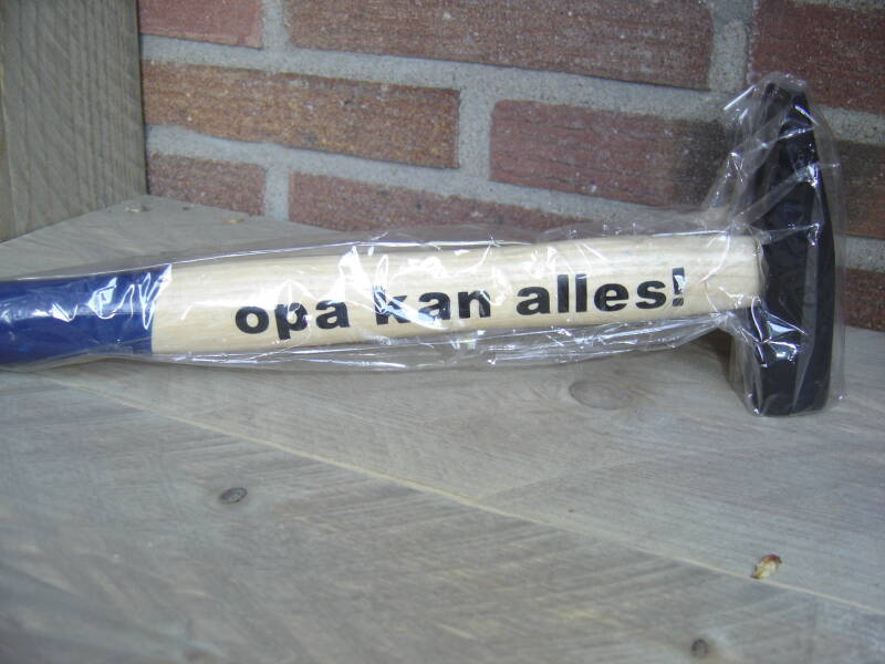 hamer met tekst