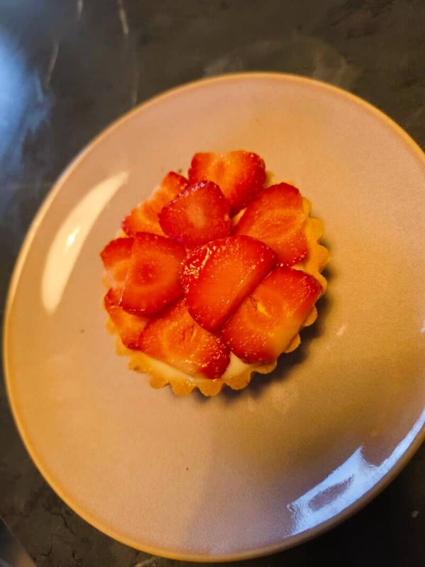 Tartelletes met custard en vers fruit