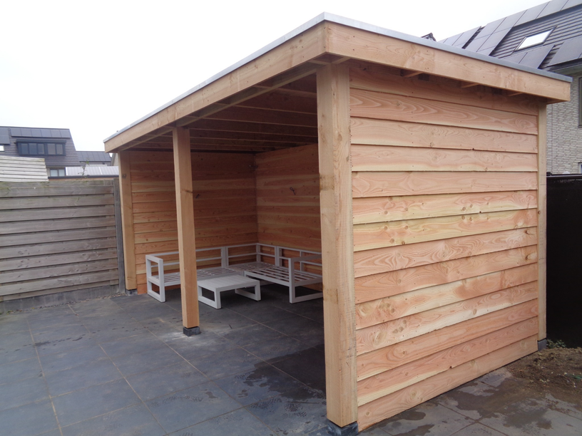 Echte Douglas overkapping plat dak 5x3