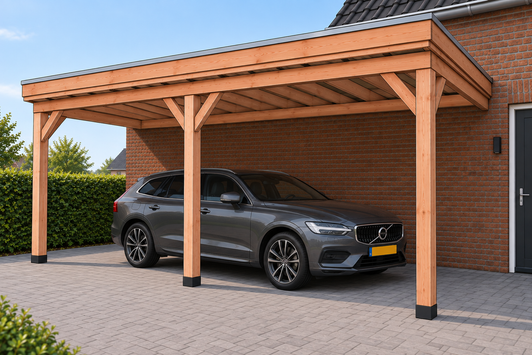 Douglas carport aan huis 5x3