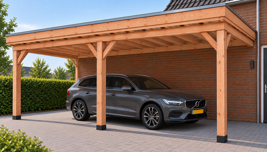 Douglas carport aan huis 6x3