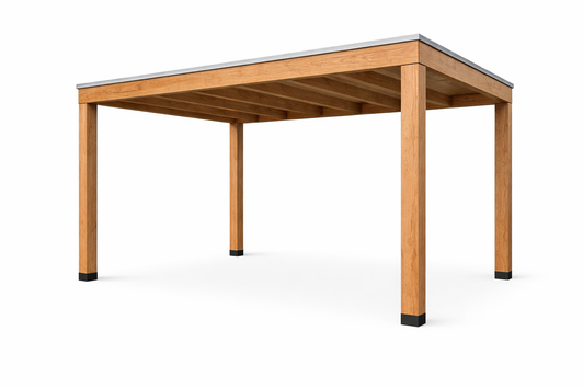 Douglas overkapping zonder wanden