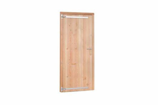 Enkele deur 90 x 201 cm met zware hengen en kozijn incl. RVS deurbeslag.