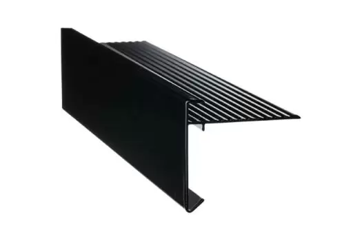 Zwart gepoedercoate Aluminium Daktrim | Recht Zwarte Aluminium Daktrim. Lengte: 250 cm