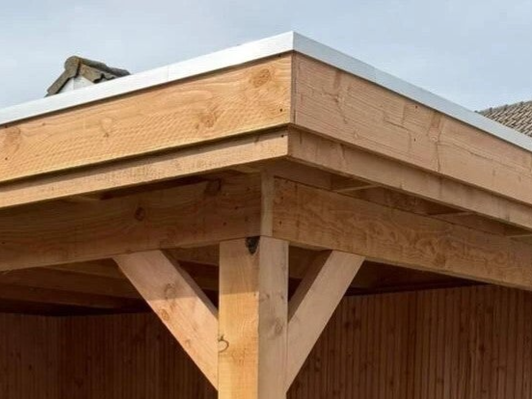 Aluminium antraciet daktrim met dubbel boeideel