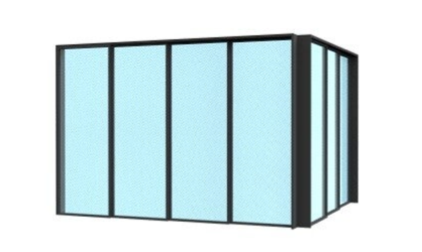 schuifwand voorzijde + schuifwand zijkant