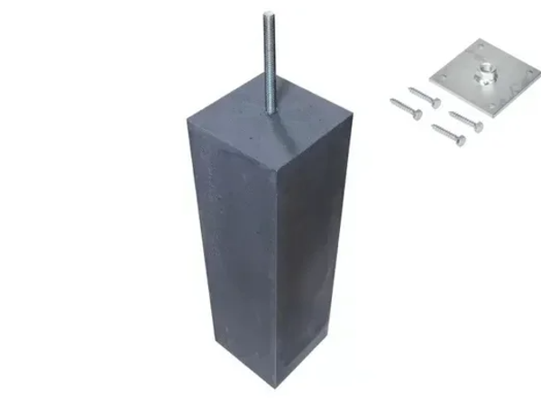 Betonpoer Antraciet 150 x 150 mm met stelplaat