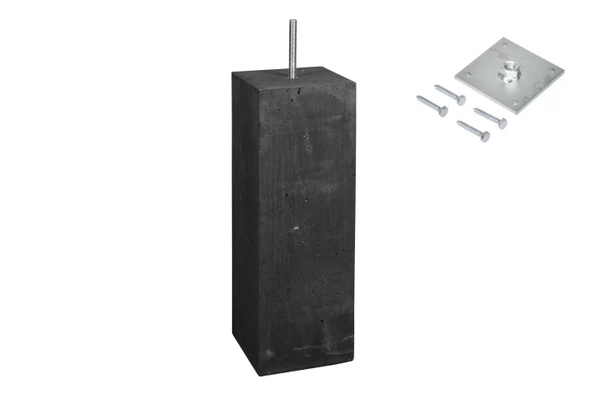 Betonpoer Antraciet 200 x 200 mm met Stelplaat