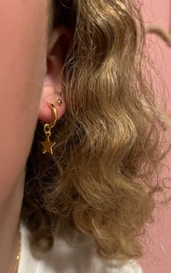Ster oorbellen (goud)