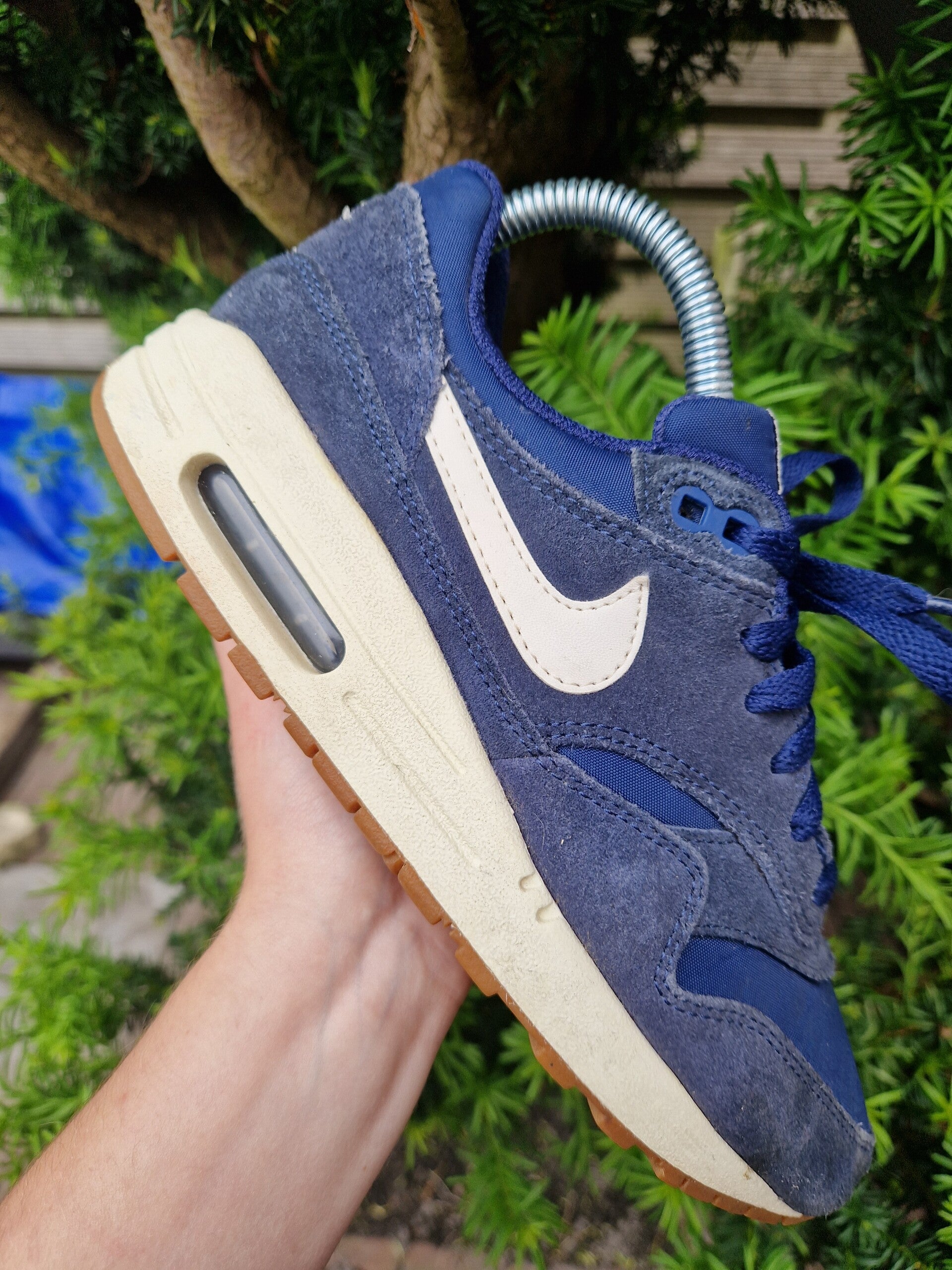 nike air max 1 navy blue suede