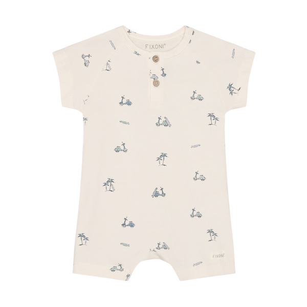 Scooter Print Romper