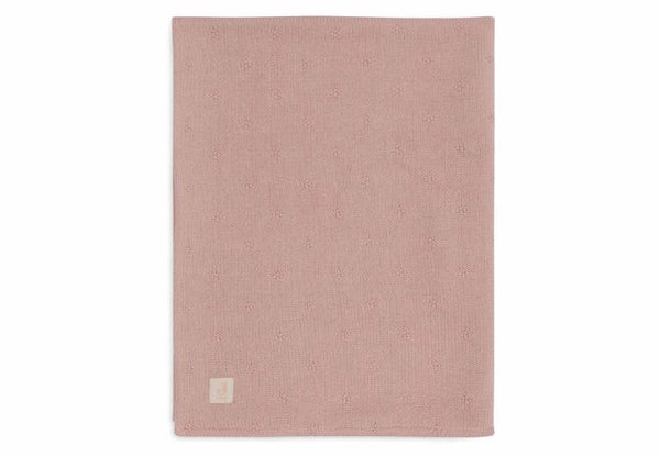 Deken Wieg 75x100cm Cosy Knit - Wild Rose/Velvet