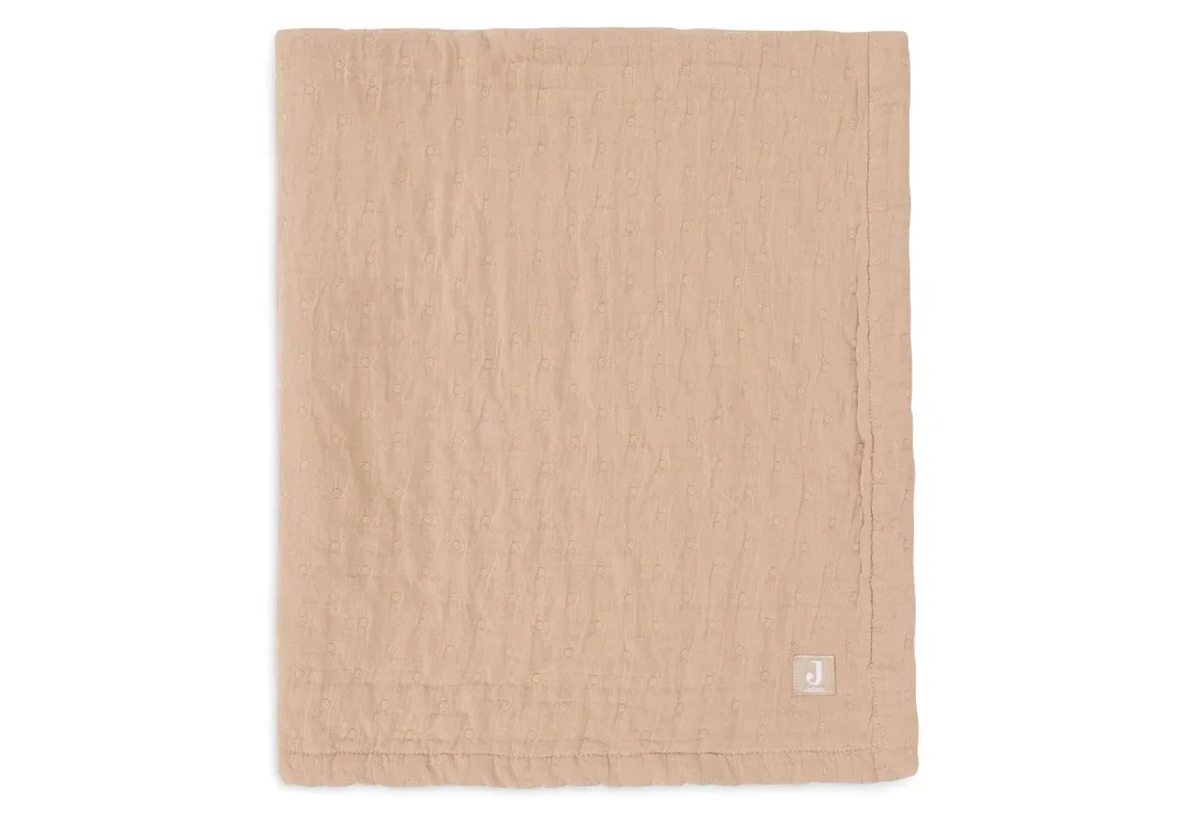 Deken Hydrofiel 75x100cm Jacquard - Biscuit - GOTS